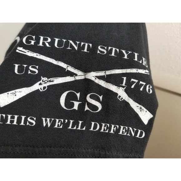 Grunt Style This We'll Defend T-Shirt L Black Cotton Patriotic Military Tee - Picture 6 of 8